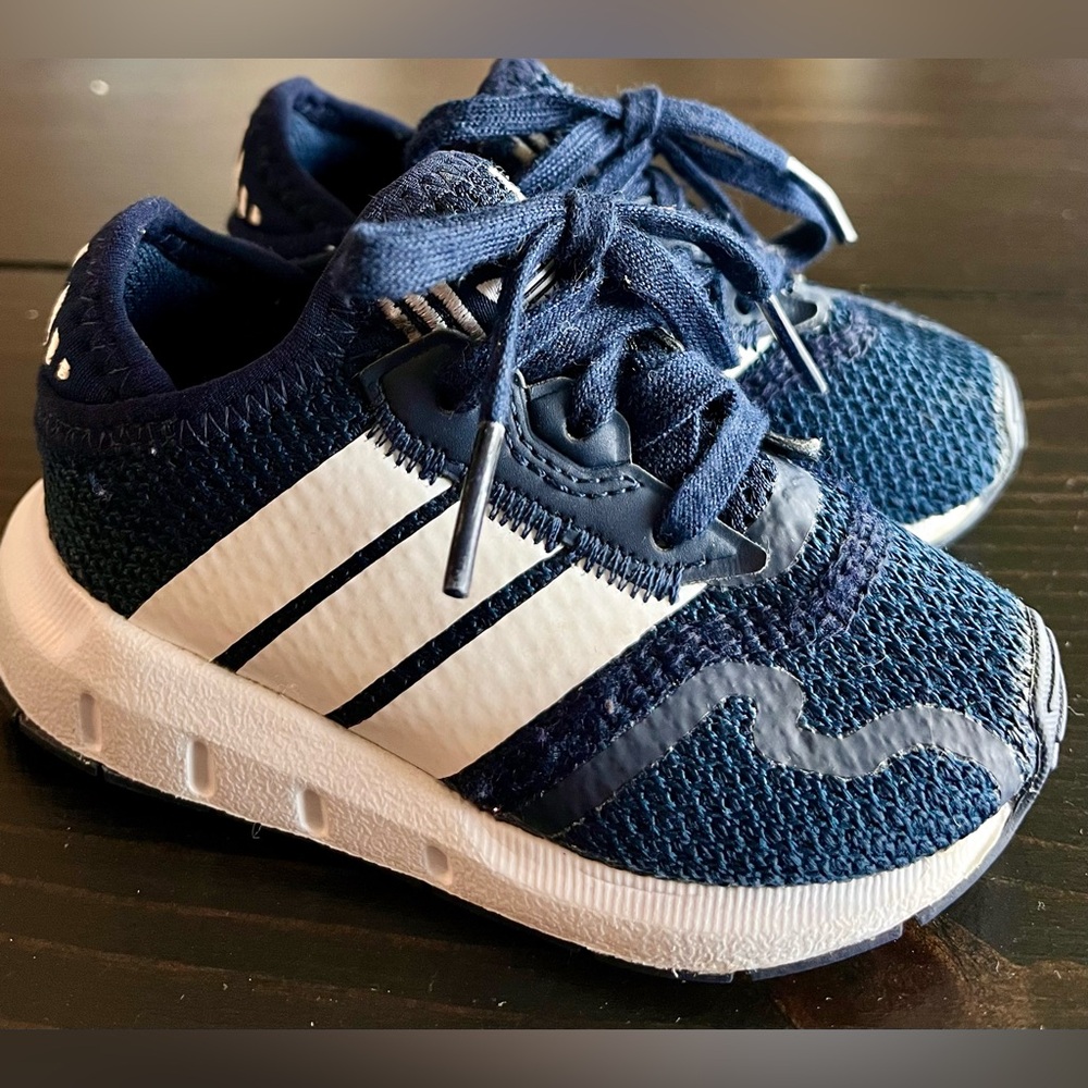 adidas Kids Navy and White Sneakers
